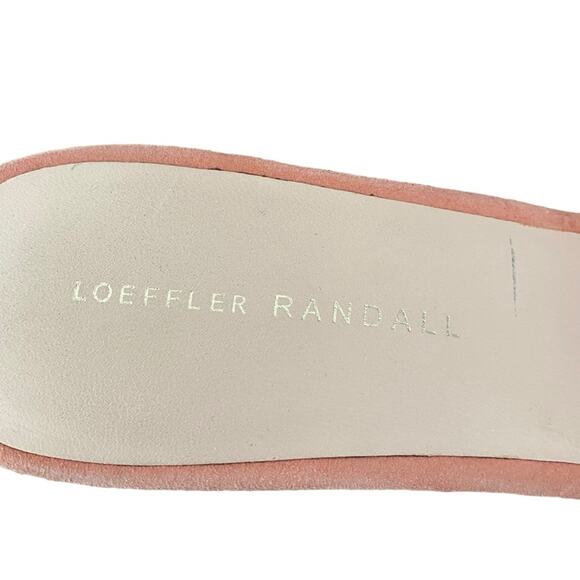 Loeffler Randall Vera Ruffles Pink Suede Mule Sandal Heel size 10 - Picture 5 of 11